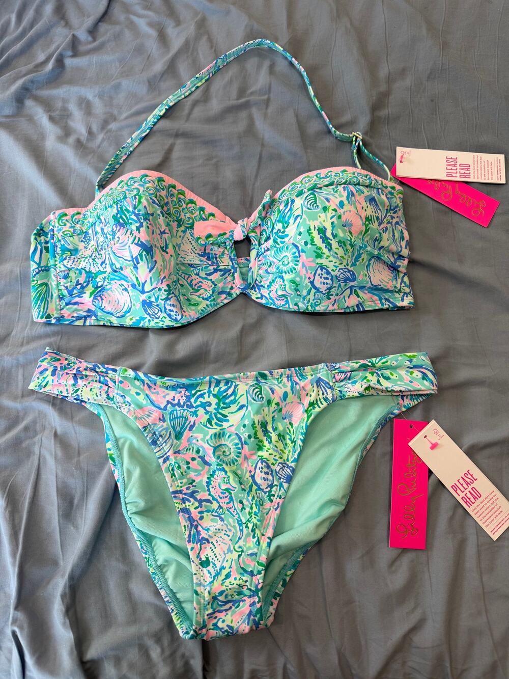 Lilly Pulitzer Bikini Set Women's 14 Top 10 Bottoms Multicolor